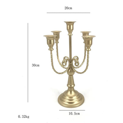 Duo de Bougeoirs Mariage Vintage Dorés
