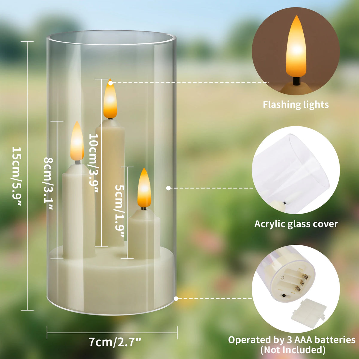 Bougie Lanterne LED Mariage