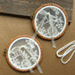 Porte alliance blanc perles et fleurs