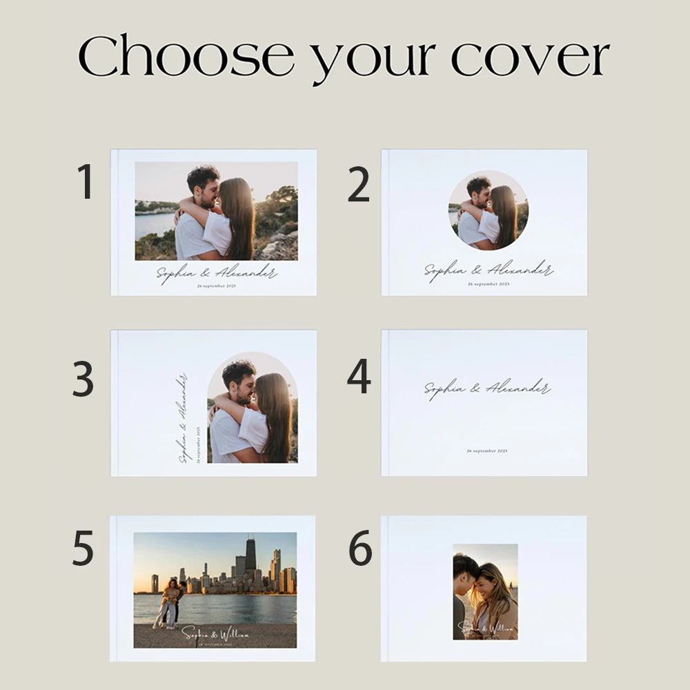 Livre d'or mariage avec photo et prénoms