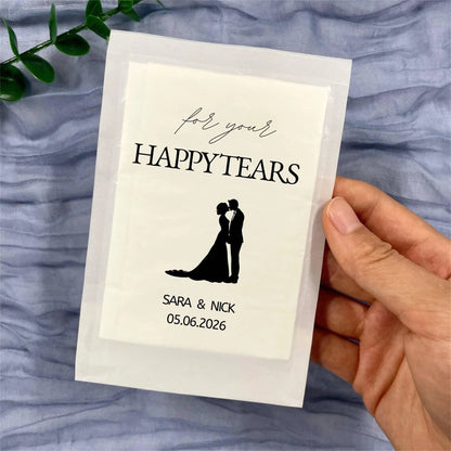 Pochettes mouchoirs larmes de joie mariage