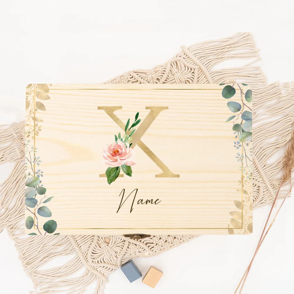 Boîte souvenir mariage initiale personnalisée