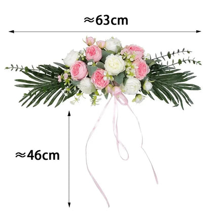 Guirlande Fleurs Artificielles Mariage Roses Eucalyptus — vue 8
