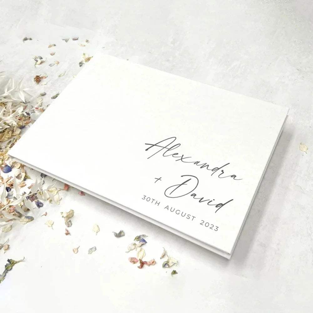Livre d'or mariage personnalisé prénoms et date