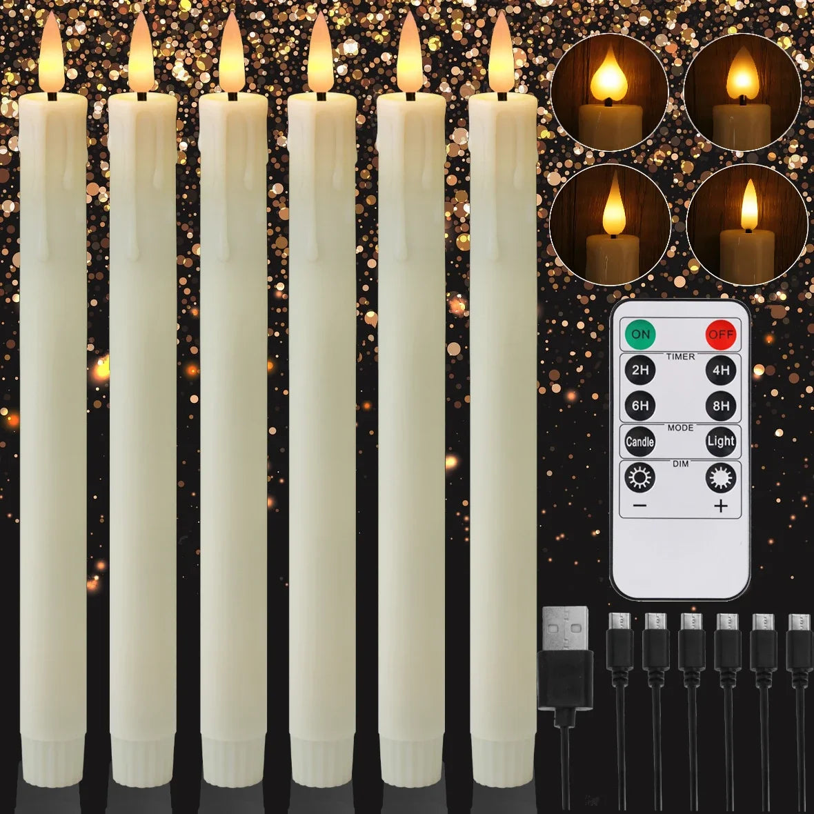 Bougie LED Télécommande Mariage