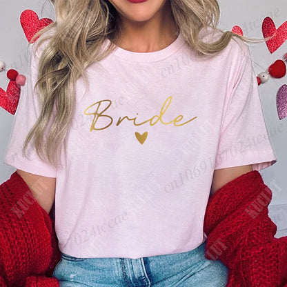 T-shirt EVJF Bride Squad à cœur