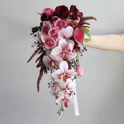 Bouquet de Mariée Cascade Orchidées