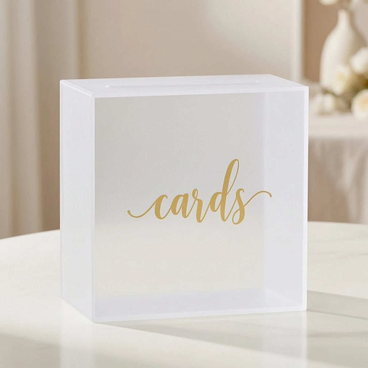 Urne mariage acrylique carrée moderne