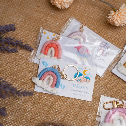 Cadeau invité mariage porte-clés macramé — vue 2