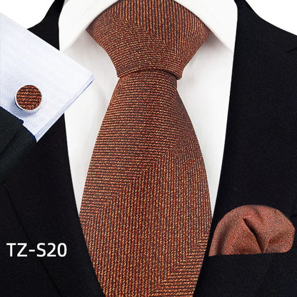 Cravate Mariage Homme et Pochette Assortie