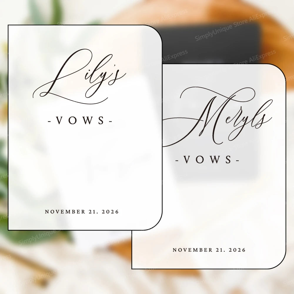 Carnet de vœux mariage personnalisé duo