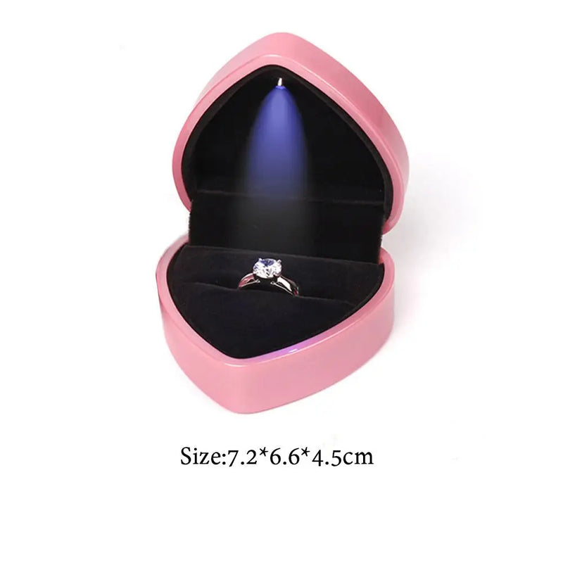 Écrin bague cœur lumineux LED — vue 6