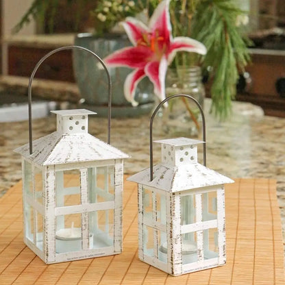Lanterne Mariage Champêtre Blanche Décorative