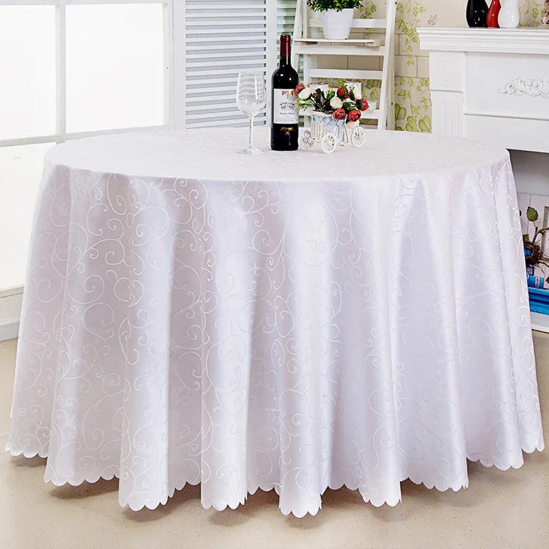 Nappe Ronde Jacquard Damassé Mariage