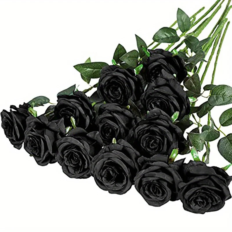 Fleurs artificielles mariage roses 12 tiges