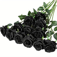 Fleurs artificielles mariage roses 12 tiges — Noir