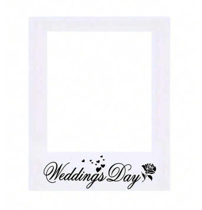 Cadre Photobooth Mariage Géant Blanc — vue 6
