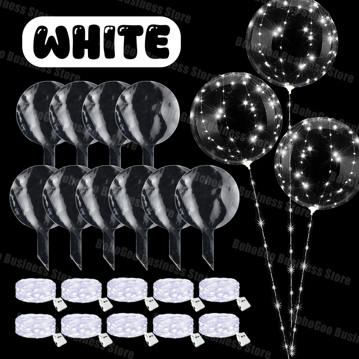 Ballons LED Transparents Mariage