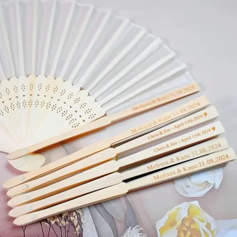 Éventail mariage personnalisé découpe laser — vue 3