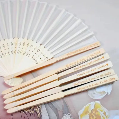 Éventail mariage personnalisé découpe laser — vue 3