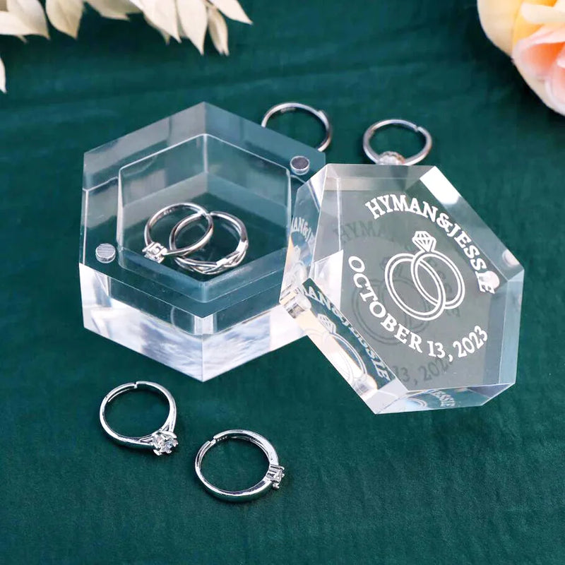 Boîte alliance hexagonale acrylique personnalisée