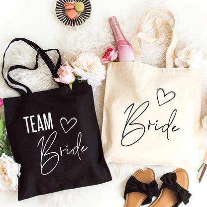 Tote bag EVJF Team Bride toile
