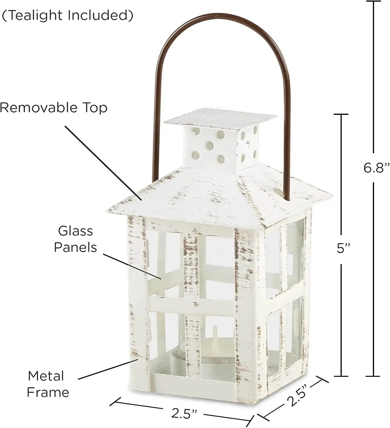 Lanterne Mariage Champêtre Blanche Décorative