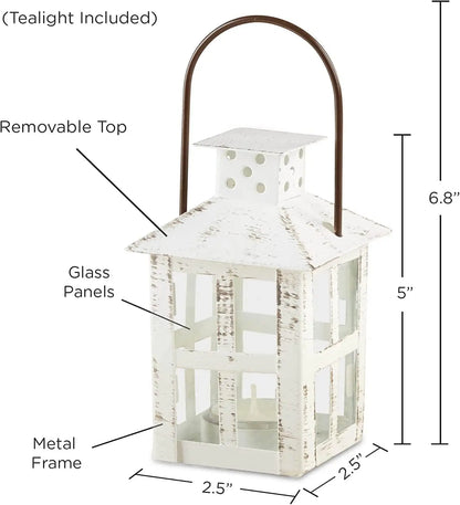 Lanterne Mariage Champêtre Blanche Décorative