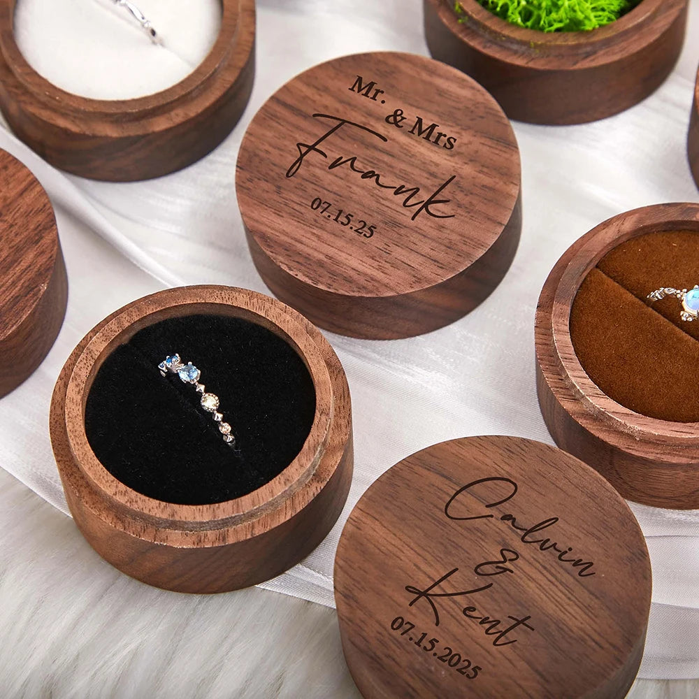Coffret alliance bois gravé mariage