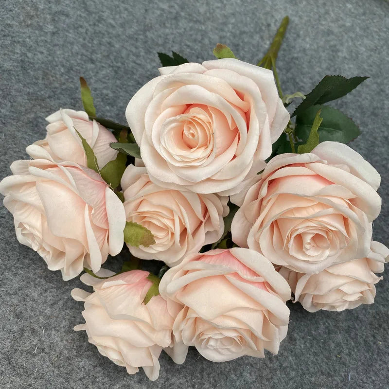 Bouquet de Roses Artificielles Mariage 9 Têtes