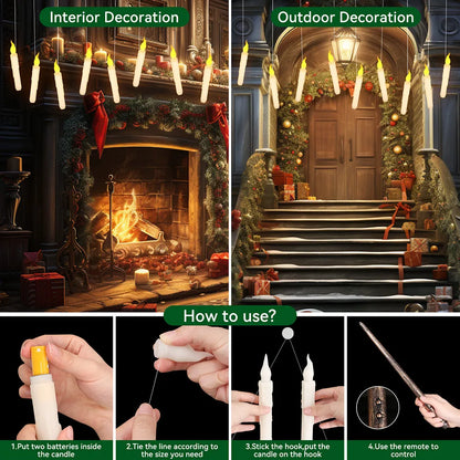 Bougies flottantes LED et baguette magique — vue 5