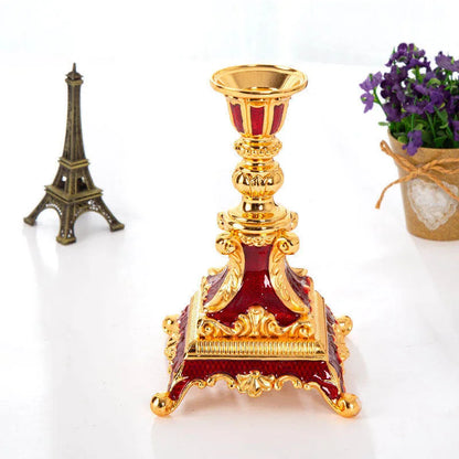 Bougeoir Mariage Chandelle Métal Doré — vue 5