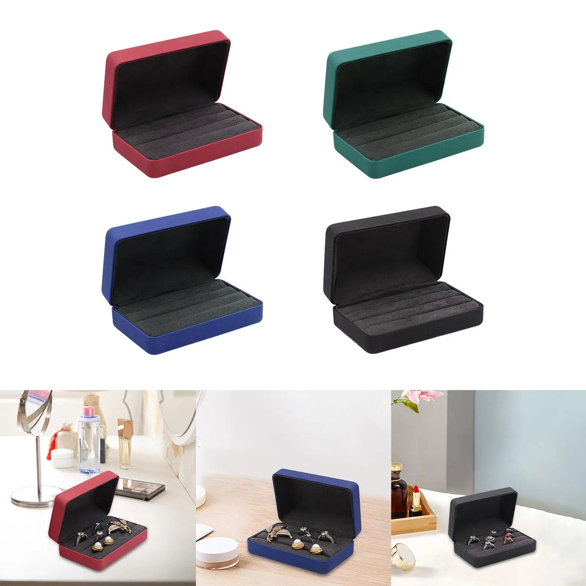 Porte-bijoux de voyage pour bagues