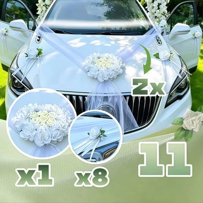 Kit décoration voiture mariage tulle