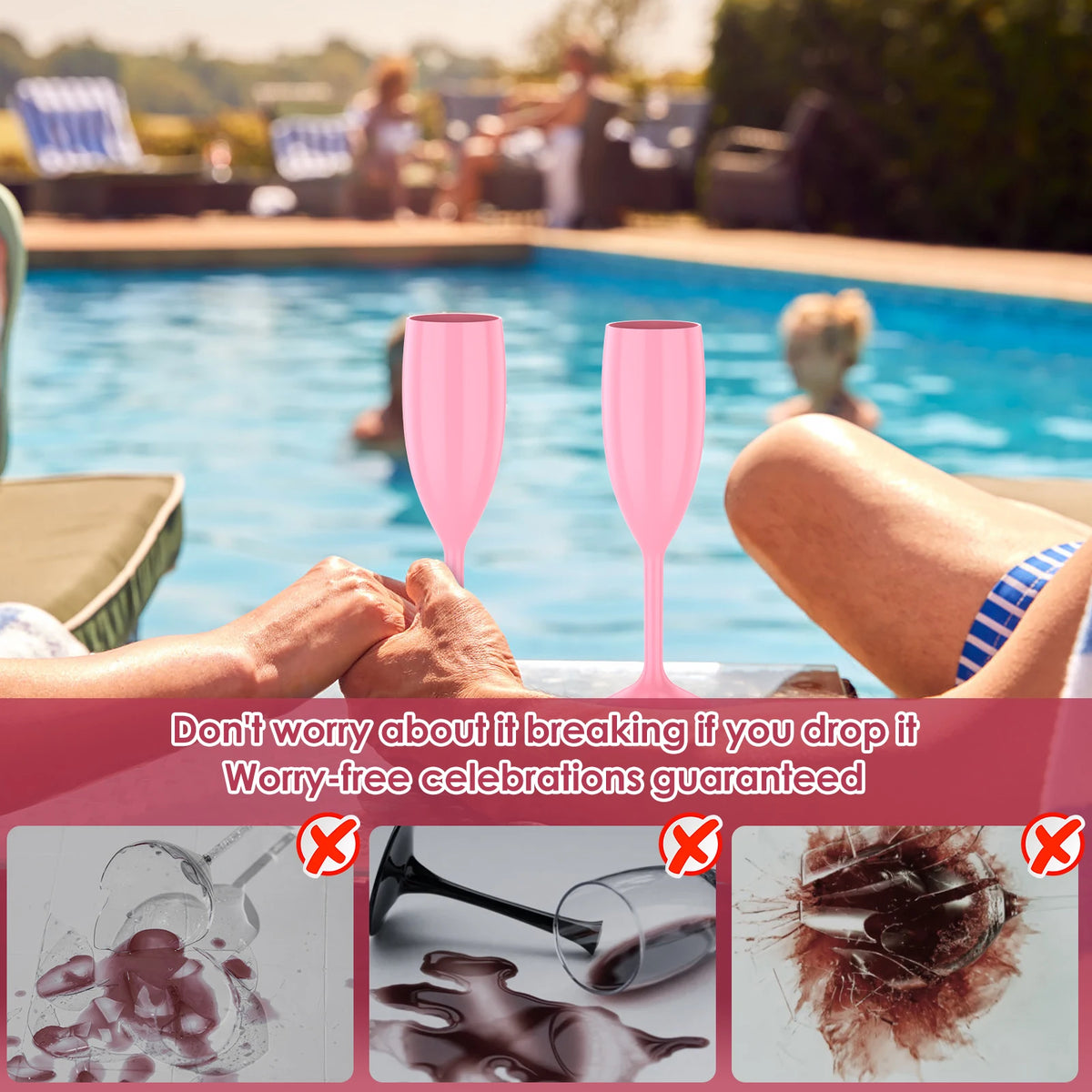 12 Flûtes Champagne Mariage Plastique — vue 4