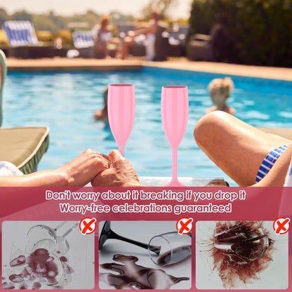 12 Flûtes Champagne Mariage Plastique — vue 4