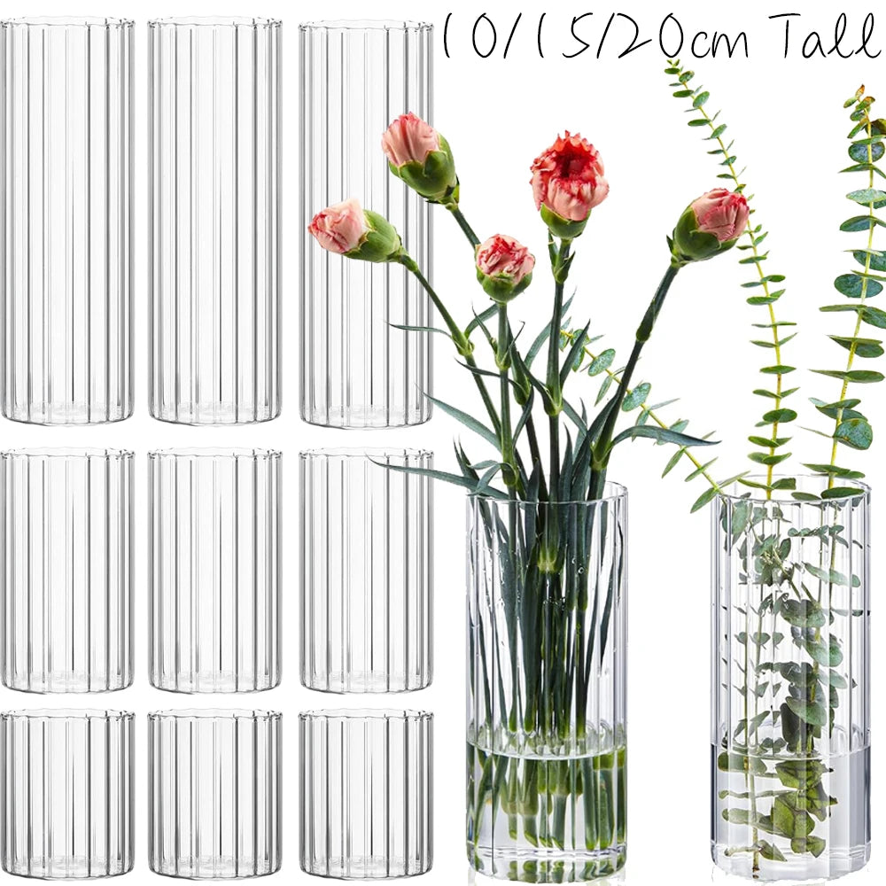 Vase Photophore Verre Strié Mariage