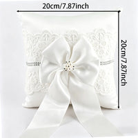 Coussin Alliance Dentelle Perles Blanc — vue 6