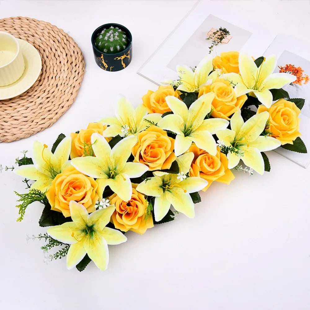 Rangée Roses et Lys Arche Mariage — vue 15