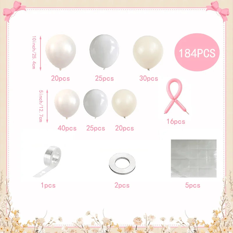 Arche de ballons mariage blanc perle