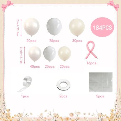 Arche de ballons mariage blanc perle