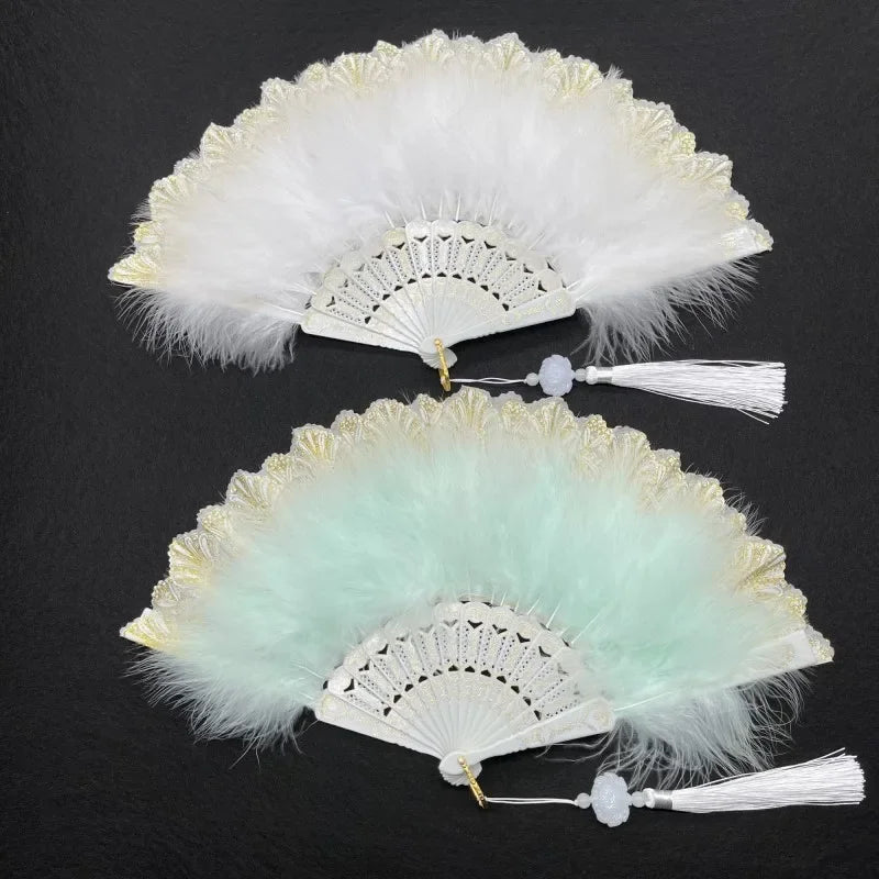 Éventail dentelle mariage invités