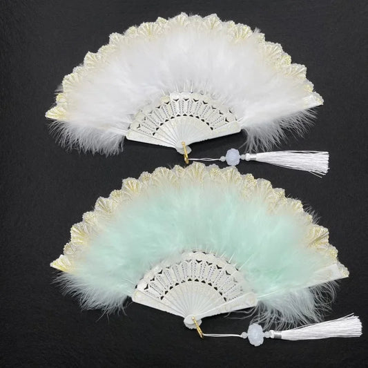 Éventail dentelle mariage invités