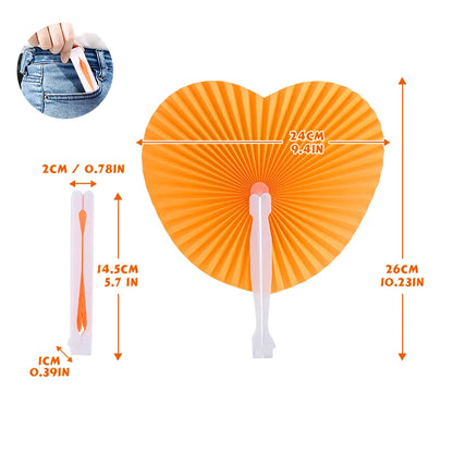 Éventail mariage cœur pliable coloré — vue 15