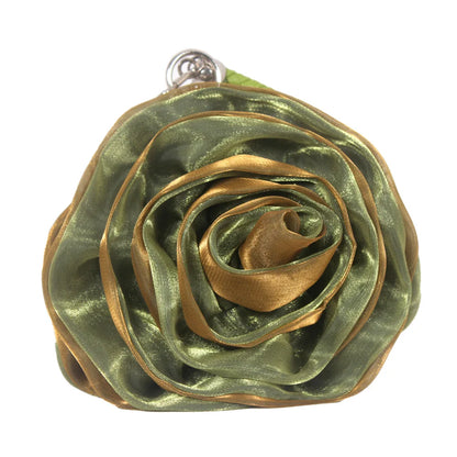 Sac pochette mariée fleur de rose