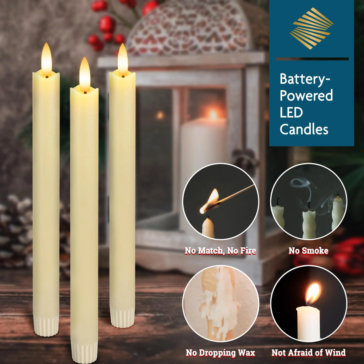 Bougies LED à Tige Mariage