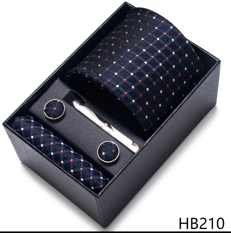 Coffret Cravate Mariage Homme Pochette et Boutons de Manchette