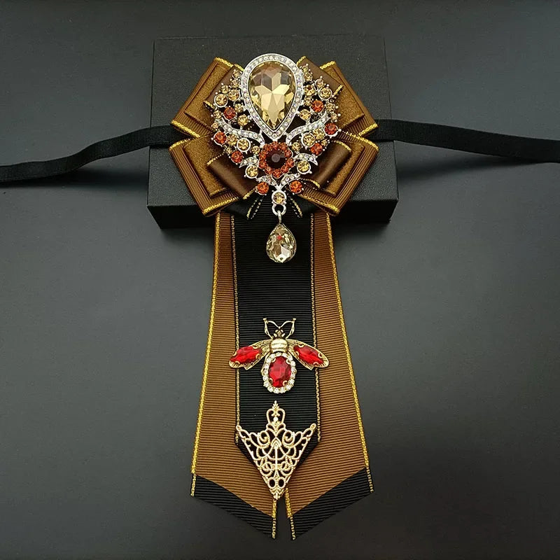 Nœud papillon mariage jabot bijou strass — vue 14