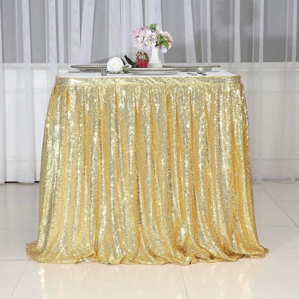 Jupe de Table à Sequins Mariage — vue 3