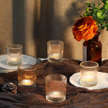 Photophores Mariage Verre Strié